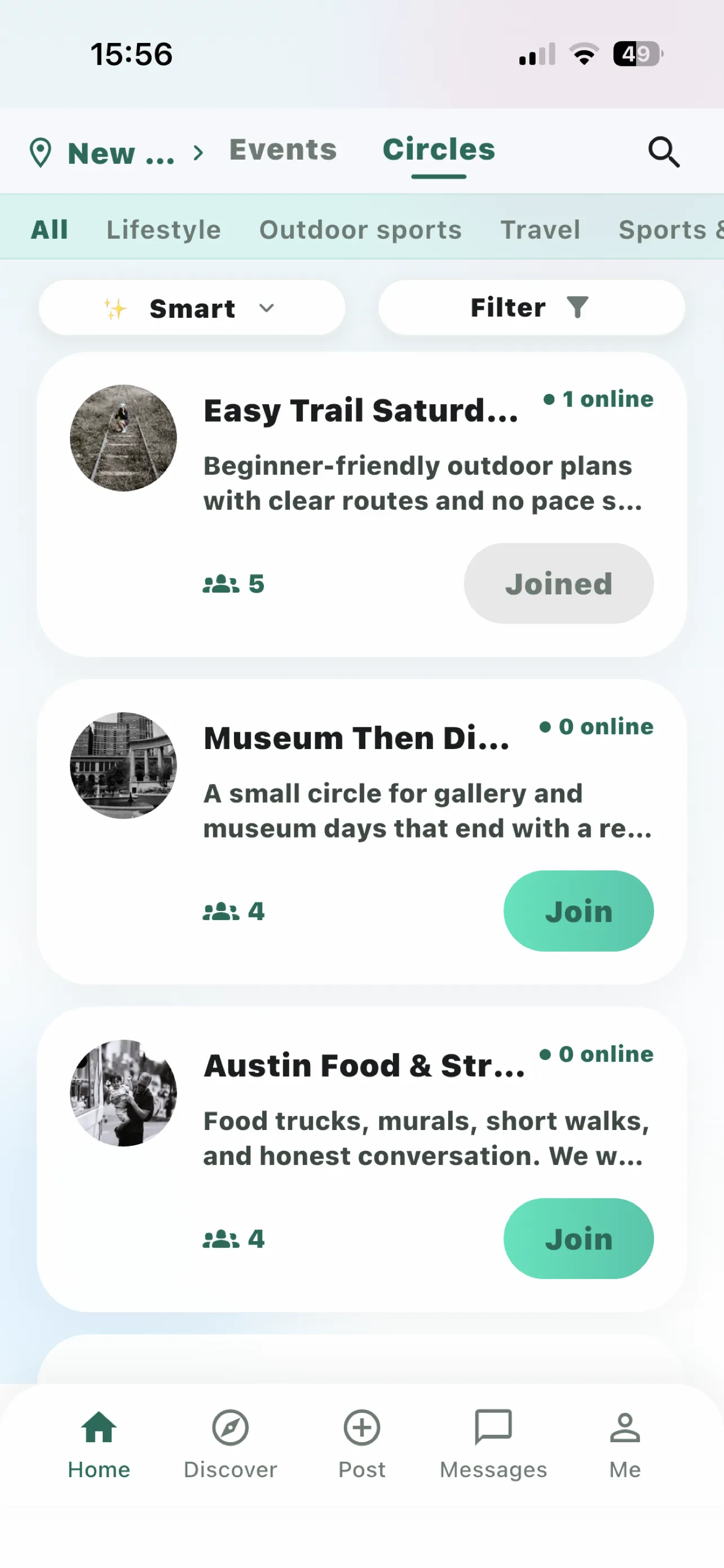 HeyMate 兴趣圈子界面